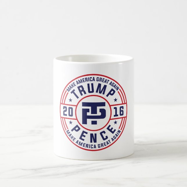 Caneca De Café Eleição 2016 das moedas de um centavo do trunfo (Centro)