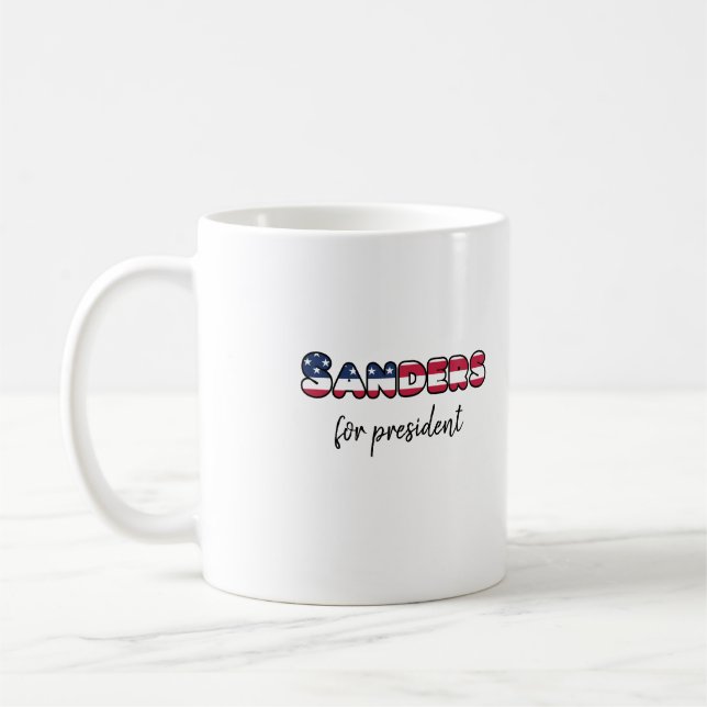 Caneca De Café Eleição 2020 Sanders para o Presidente (Esquerda)