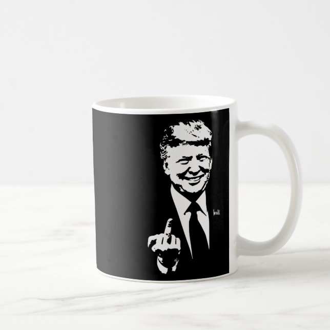 Caneca De Café Eleição Americana de 2024 no Dedo Médio (Direita)