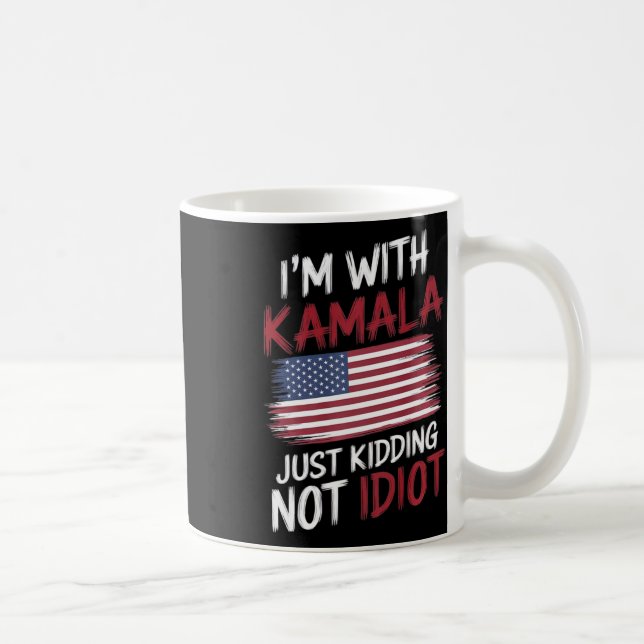 Caneca De Café Eleição Anti Kamala Harris Camisa Policial Republi (Direita)
