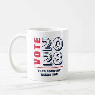 Caneca De Café Eleitor da Eleição Democrata Republicana Conservad