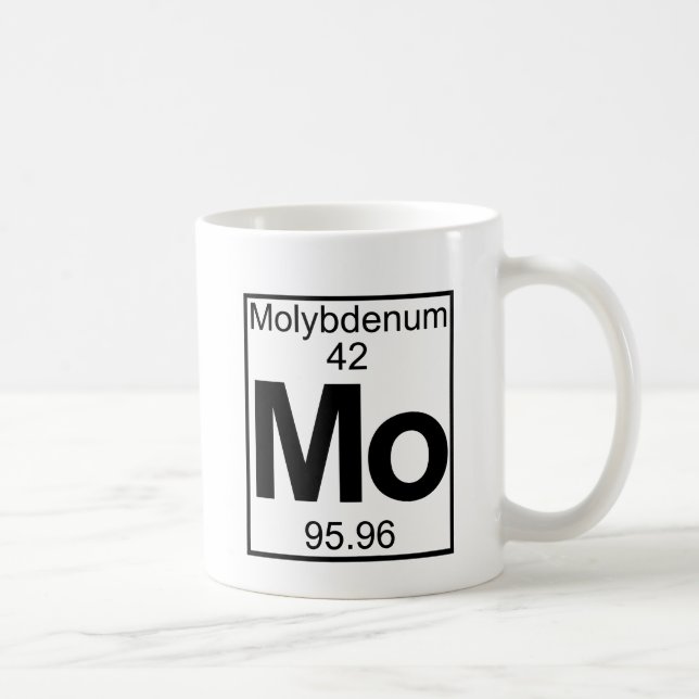 Caneca De Café Elemento 042 - Mo - Molibdênio (cheio) (Direita)