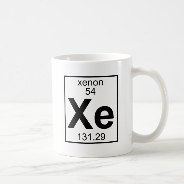 Caneca De Café Elemento 054 - Xe - xénon (cheio) (Direita)