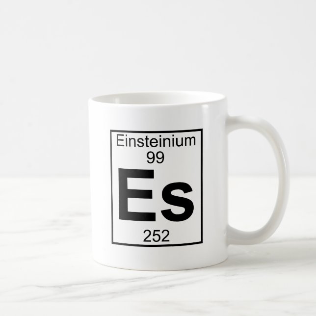 Caneca De Café Elemento 099 - Es - Einsteinio (cheio) (Direita)