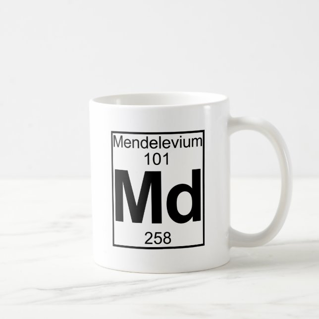 Caneca De Café Elemento 101 - DM - Mendelévio (cheio) (Direita)