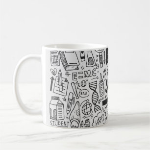 Caneca De Café elemento da escola de rabiscos de desenhar manual