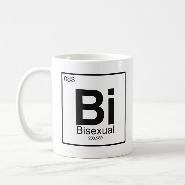 Caneca De Café Elemento de Mesa Periódico Bissexual (Esquerda)