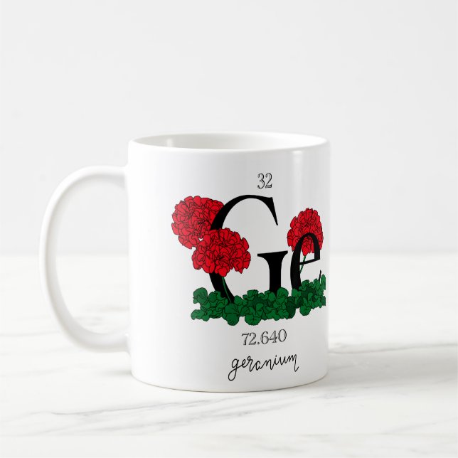 Caneca De Café Elemento Germânico Floral (Esquerda)