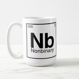 Caneca De Café Elemento NB - Mesa periódica não binária