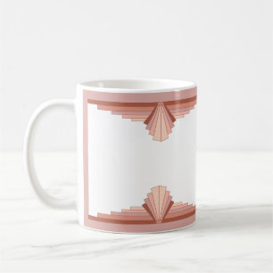 Caneca De Café Elementos de arte em ouro rosa