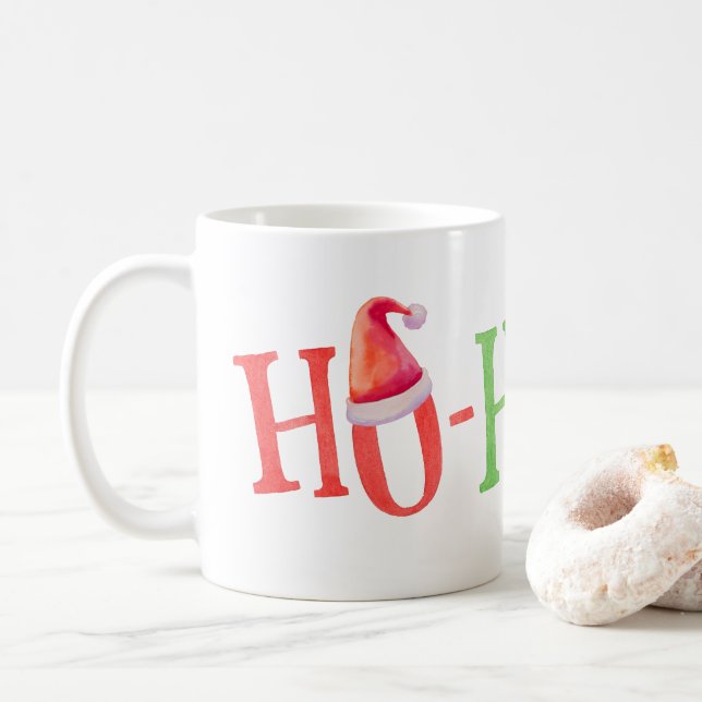 Caneca De Café Elementos de Design de Natal (Com Donut)