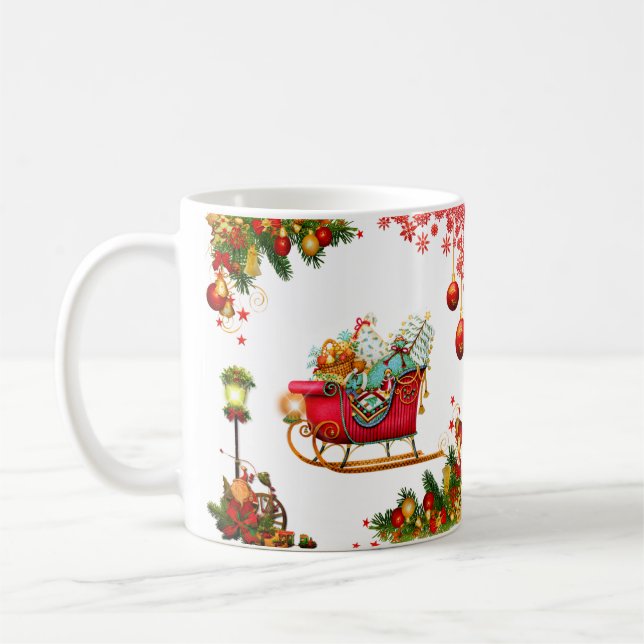 Caneca De Café Elementos de Natal (Esquerda)