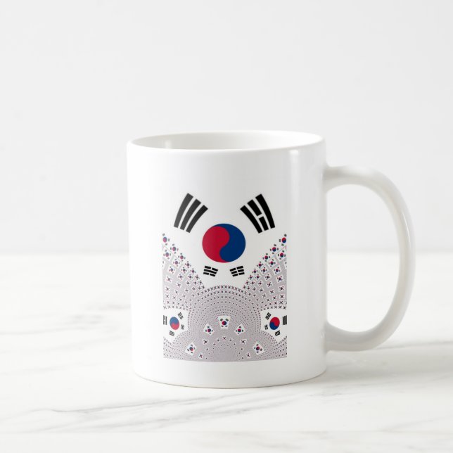 Caneca De Café Elementos de Sinalizador Vermelho e Azul (Direita)