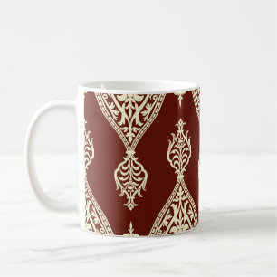 Caneca De Café Elementos de vindima sobre fundo escuro