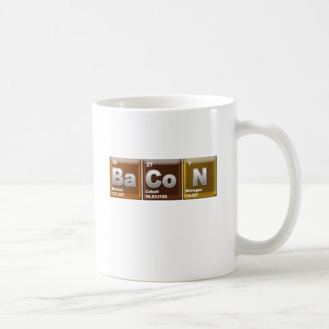 Caneca De Café Elementos do bacon (Direita)