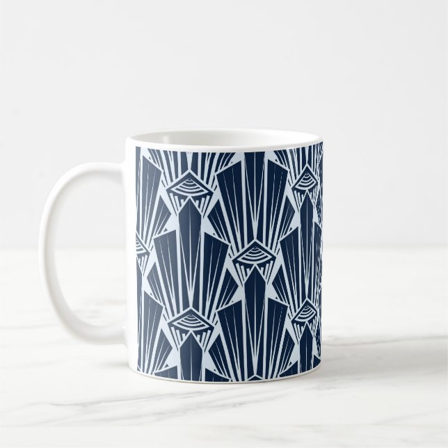 Caneca De Café Elementos Geométricos: Padrão Moderno Estilizado (Esquerda)