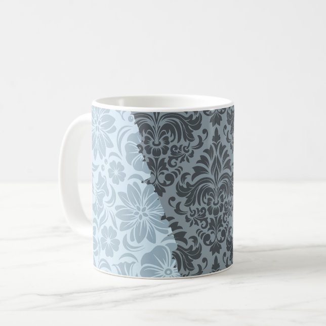 Caneca De Café Elementos Ornamentais de luxo (Frente Esquerda)