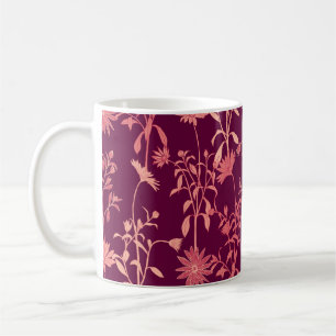 Caneca De Café Elementos Separados: Vintage Floral