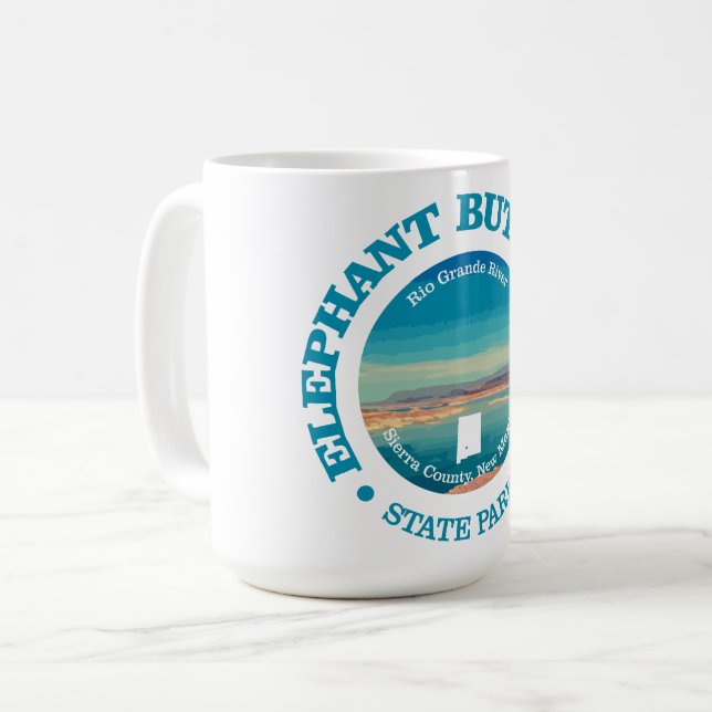 Caneca De Café Elephant Butte Lake SP (Frente Esquerda)