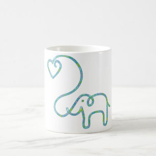 Caneca De Café ELEPHANT com coração