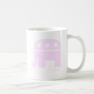 Caneca De Café Elephant GOP - Símbolo Republicano Mulher Republi