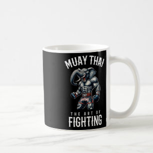 Caneca De Café Elephant Muay Thai - Muay Thai e Elefante Tailandê