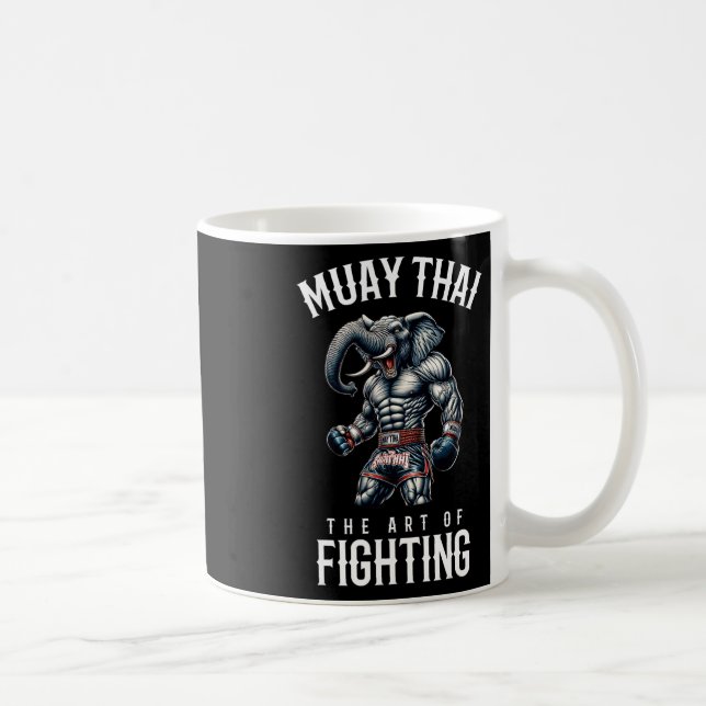 Caneca De Café Elephant Muay Thai - Muay Thai e Elefante Tailandê (Direita)