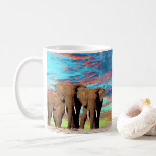 Caneca De Café Elephant Opal Sunrise, Café Mug