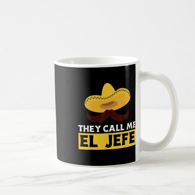 Caneca De Café Eles Me Chamam De El Jefe Chefe Engraçado Cozinhei (Direita)