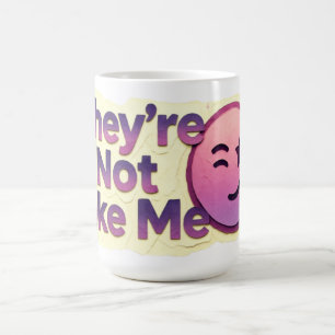 Caneca De Café Eles Não São Como Eu Emoji Piscando Divertido