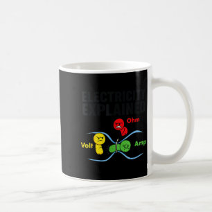 Caneca De Café Eletricidade Explicada Engraçado Geek Física Humor