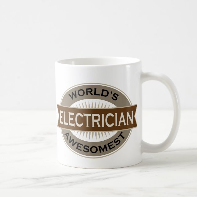 Caneca De Café Eletricista de Awesomest dos mundos (Direita)