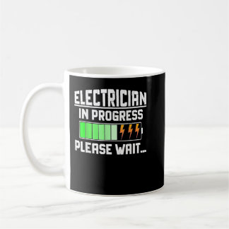 Caneca De Café Elétrico Em Curso Por Favor Esperem Lineman Studen