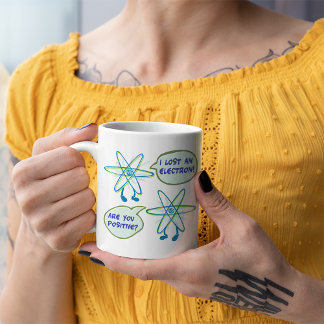 Caneca De Café Elétron Positive Pun