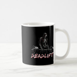 Caneca De Café Elevação do Skeleton Halloween Piadas Gym Levantam
