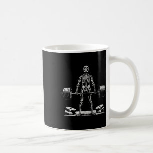 Caneca De Café Elevação do Skeleton Halloween Piadas Gym Levantam