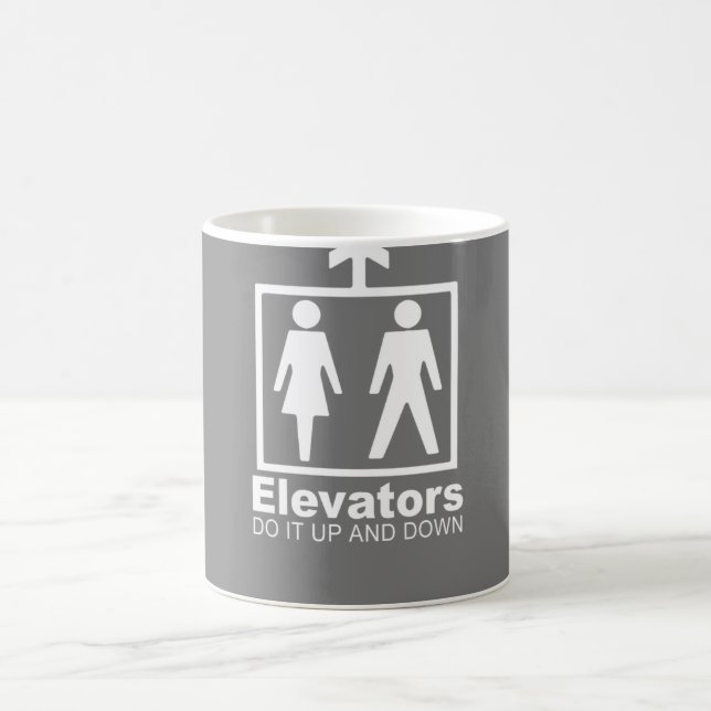 CANECA DE CAFÉ ELEVADORES FAZEM ISSO PARA CIMA E PARA BAIXO (Centro)
