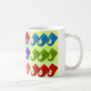 Caneca De Café Elf Calçado Pop