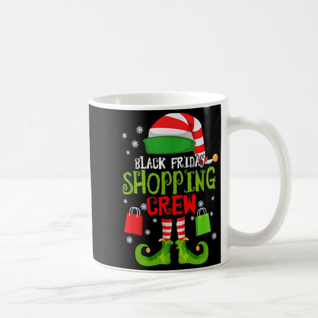 Caneca De Café Elf Christmas Black Shopng Funny Friday Shopng Cre (Direita)