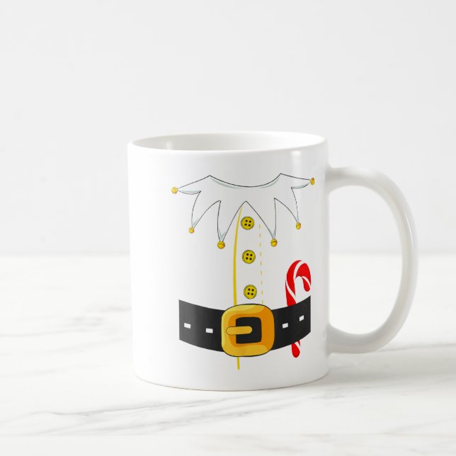 Caneca De Café Elf Costume Christmas Holiday Men Women Kids  (Direita)