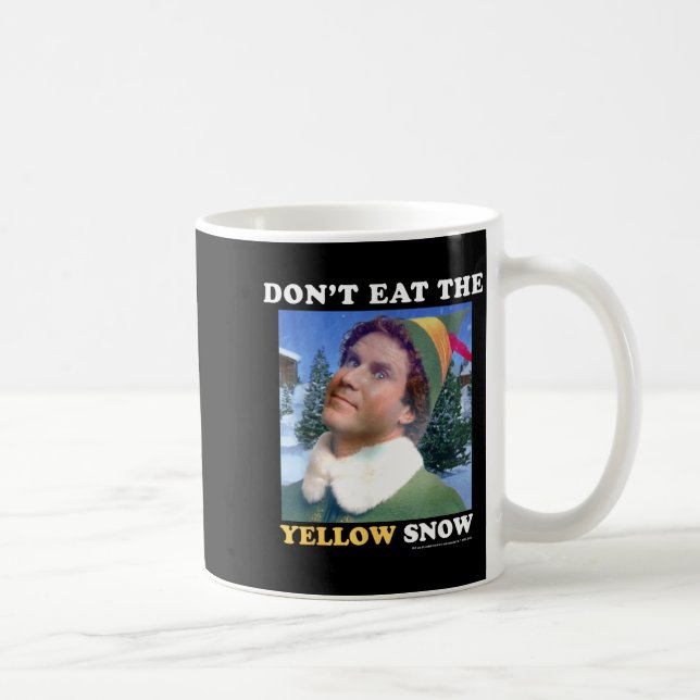 Caneca De Café Elf Don't Eat The Yellow Snow  (Direita)