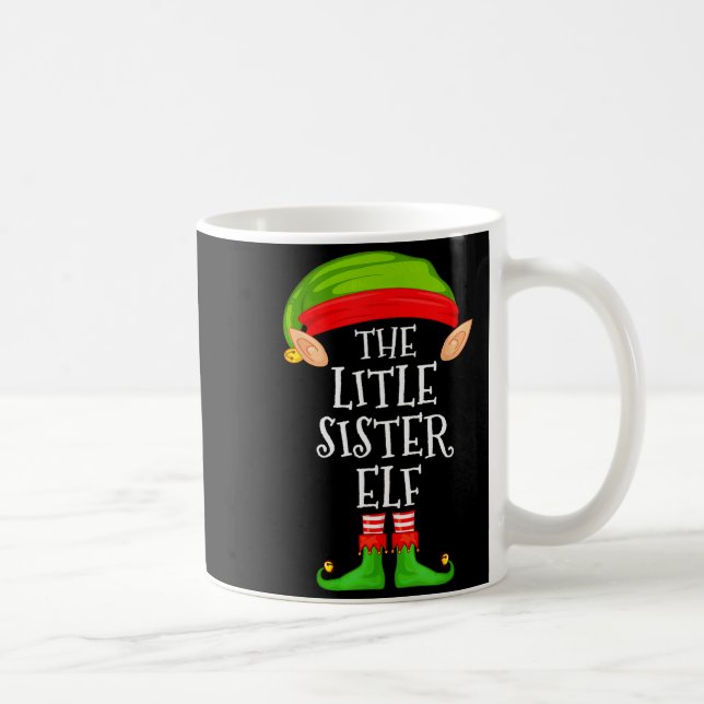 Caneca De Café Elf Family Christmas Little Sister Elf Sweater Mat (Direita)