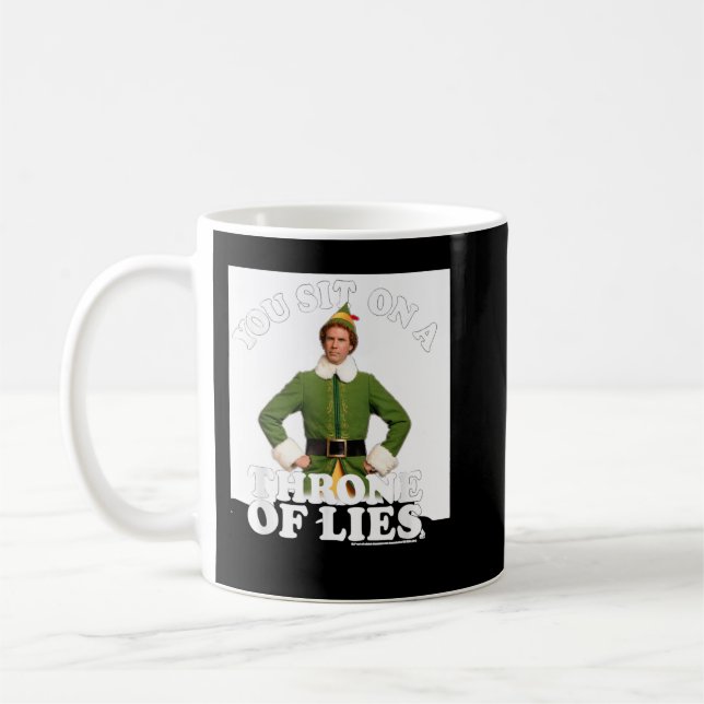 Caneca De Café Elf Senta-te num Trono de Mentiras (Esquerda)