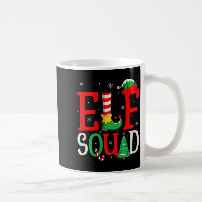Caneca De Café Elf Squad Christmas Matching Family Group Elf Xmas (Direita)