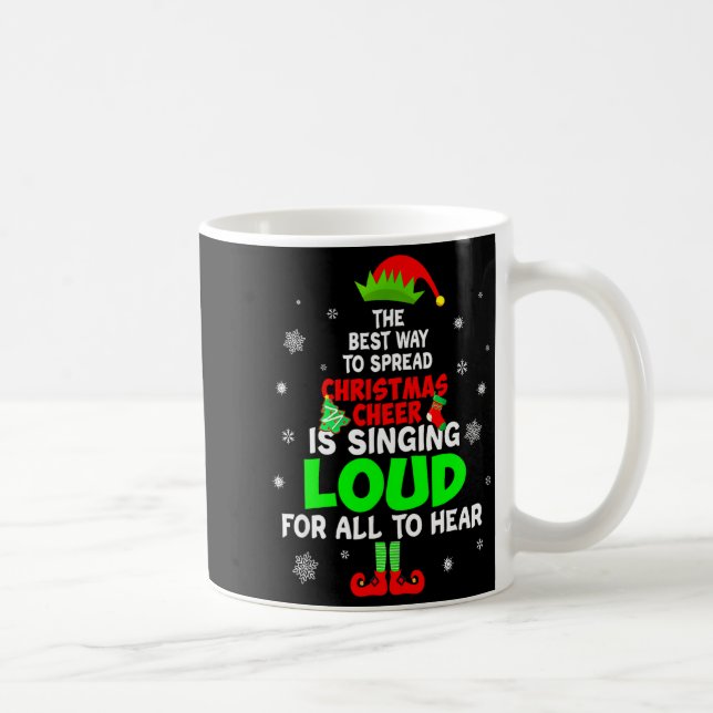Caneca De Café Elf Xmas The Way To Spread Christmas Cheer Men Wom (Direita)