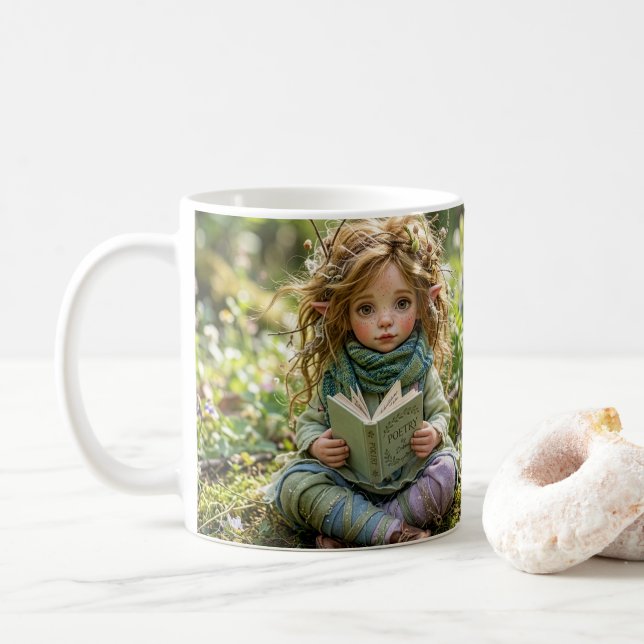 Caneca De Café Elfo da Primavera (Com Donut)