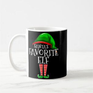 Caneca De Café Elfo Favorito do Papai Noel Grupo Combinando Famíl