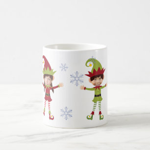 Caneca De Café Elfos Engraçados Fofos Fotos Personalizadas de Cri