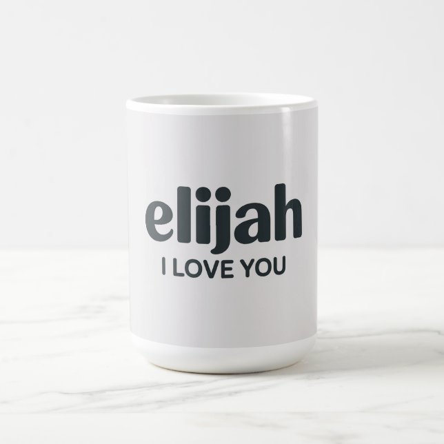 Caneca De Café Elijah ILove You (Centro)