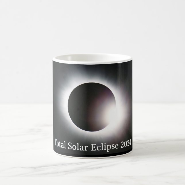 Caneca De Café Elipse solar total 8 de abril de 2024 Sol da Lua (Centro)